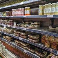 Pre-made meal options from the fridge at Pepstop - Riddargatan in Stockholm