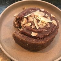 Refined sugar free, gluten free, yeast free Swedish must eat - kanel bun 😍 at Pepstop - Riddargatan in Stockholm