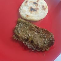 Wheat Gluten mock meat and bread - vegan at La Campoteca in Bogota