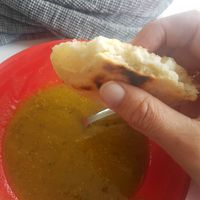 The bread was amazing! Dipped it in my soup at La Campoteca in Bogota