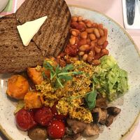 Full veggie breakfast  at Hula Juice Cafe in Edinburgh