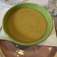 Lentil and Garlic Soup  at Hula Juice Cafe in Edinburgh
