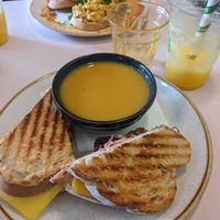 Reuben and soup at Hula Juice Cafe in Edinburgh