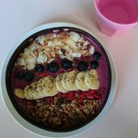 Acai bowl at Hula Juice Cafe in Edinburgh