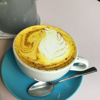 Tumeric Almond Latte  at Hula Juice Cafe in Edinburgh