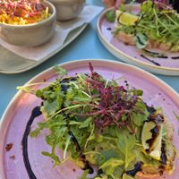Avocado toast &  scrambled/marinated tofu at Hula Juice Cafe in Edinburgh