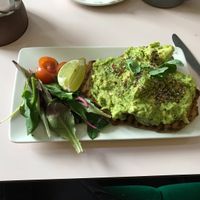 Avocado sourdough toast at Hula Juice Cafe in Edinburgh