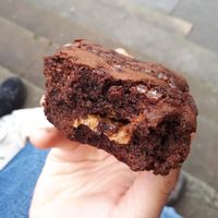 salted caramel brownie at Hula Juice Cafe in Edinburgh