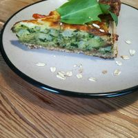 Spinach quiche at Cactus in Palamos