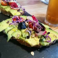 Avocado on toast at Cactus in Palamos