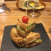 Pesto sandwich - can be made vegan without cheese  at Cactus in Palamos