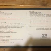 Menú  at Cactus in Palamos