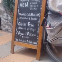 Blackboard in the outdoor area at Urban Grind in Galway