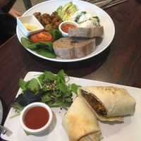 Vegan breakfast burrito and and vegetarian breakfast  at Urban Grind in Galway