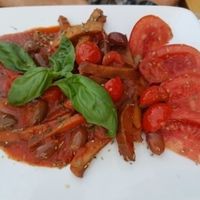 Seitan with tomato at Caffe Vergnano 1882 - Rialto in Venice