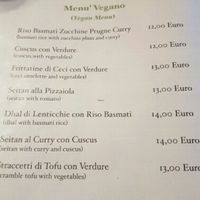 Vegan menu at Caffe Vergnano 1882 - Rialto in Venice