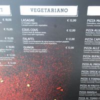 Menu at Caffe Vergnano 1882 - Rialto in Venice