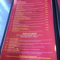 menu at Best Thai Cuisine in Florence