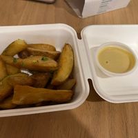 Potatoes with the cheese now on the side   at Teva in Rio De Janeiro