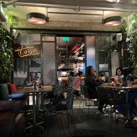 The entrance and outside dinning tables  at Teva in Rio De Janeiro