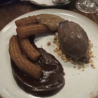 Banana sauce with Churros 😋   at Teva in Rio De Janeiro