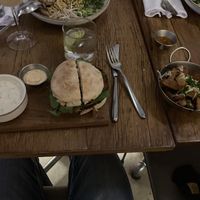 Burger with fries   at Teva in Rio De Janeiro