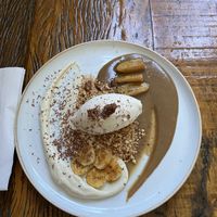 Flambéed banoffee at Teva in Rio De Janeiro