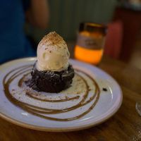 Chocolate lava cake at Teva in Rio De Janeiro