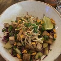 Pineapple salad with tofu   at Teva in Rio De Janeiro