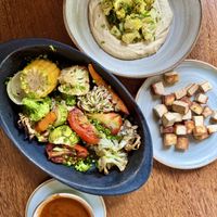 Hummus 😄 with tofu as a side instead of ciabatta as I’m gluten free 😋   at Teva in Rio De Janeiro