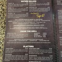 Menu (Vv means vegan)  at Azar's Mediterranean Grill in Virginia Beach