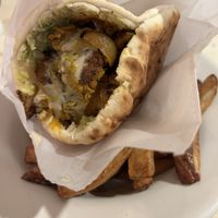 Vegan shawarma pita 🤤 10/10  at Tal's Hummus in New Orleans