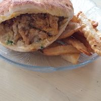 vegan ";chicken"; shawarma! at Tal's Hummus in New Orleans
