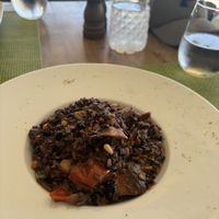 Black sand risotto   at Sea Vibe in Santorini