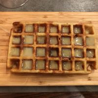 waffle with white chocolate  at The Sister in Brussels