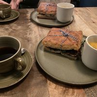 Make me smile / make them smile focaccia with pumpkin soup    at The Sister in Brussels