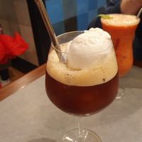 Vanilla iced coffee at The Sister in Brussels