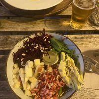 Buddha bowl with avocado and veggie soup  at The Sister in Brussels