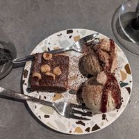 Chocolate hazelnut raw cake at The Sister in Brussels