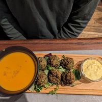 Sesame lentil falafels at The Sister in Brussels