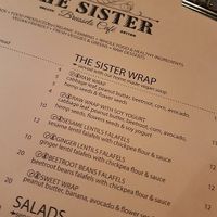 vegan options on menu at The Sister in Brussels
