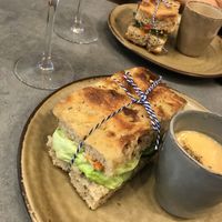 Focaccia sandwiches  at The Sister in Brussels