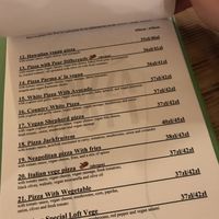 Menu 2 at Pizza Loft in Krakow