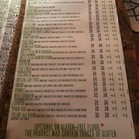 Vegan menu  at Pizza Loft in Krakow