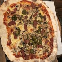 Vegan pizza at Pizza Loft in Krakow