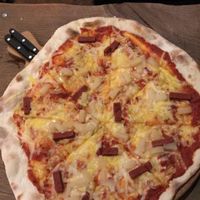 Vegan Hawaiian pizza  at Pizza Loft in Krakow