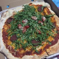 Vegan pizza delivered by Uber Eats at Pizza Loft in Krakow