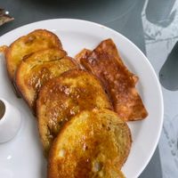 Vegan French toast  at Rose & Grant's in Glasgow