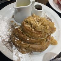 Vegan Apple Crumble French Toast  at Rose & Grant's in Glasgow