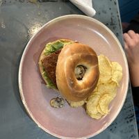 Vegan bagle  at Rose & Grant's in Glasgow